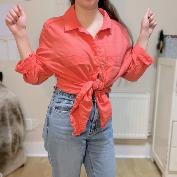 Versatile Salmon Button-Up - Picture 9 of 9